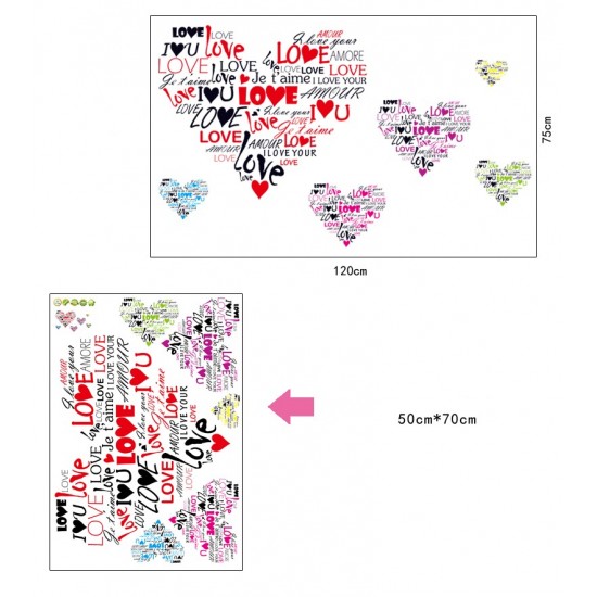 Sticker decorativ, Love, 120 cm, 704STK