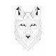 Sticker decorativ, Lup, 70 cm, 1071STK