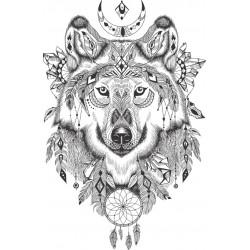 Sticker decorativ, Lup, 85 cm, 1077STK