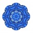 Sticker decorativ Mandala, Albastru, 50 cm , 1066STK