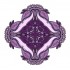Sticker decorativ Mandala, Mov, 50 cm , 1063STK