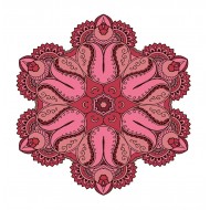 Sticker decorativ Mandala, Rosu, 50 cm , 1064STK