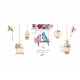 Sticker decorativ, Pasari, Colivie, 141 cm, 734STK