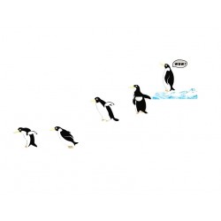 Sticker decorativ, Pinguini, 130 cm, 794STK