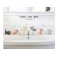 Sticker decorativ, Pisici, Lovely cats home, 135 cm, 728STK