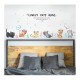 Sticker decorativ, Pisici, Lovely cats home, 135 cm, 728STK
