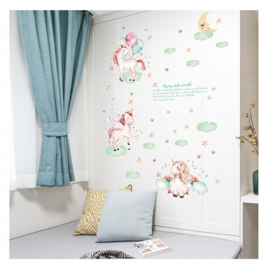 Sticker decorativ, Poney, Fairy tale world, 116 cm, 729STK