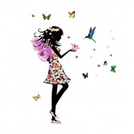 Sticker decorativ, Printesa, Fluturi, 110 cm, 730STK Sticker decorativ, Printesa, Fluturi, 110 cm, 730STK