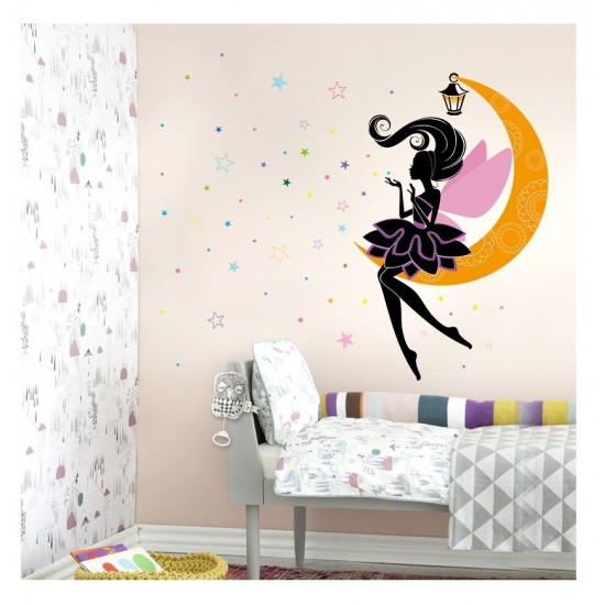 Sticker decorativ, Printesa pe luna, 122 cm, 707STK Sticker decorativ, Printesa pe luna, 122 cm, 707STK