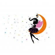 Sticker decorativ, Printesa pe luna, 122 cm, 707STK Sticker decorativ, Printesa pe luna, 122 cm, 707STK