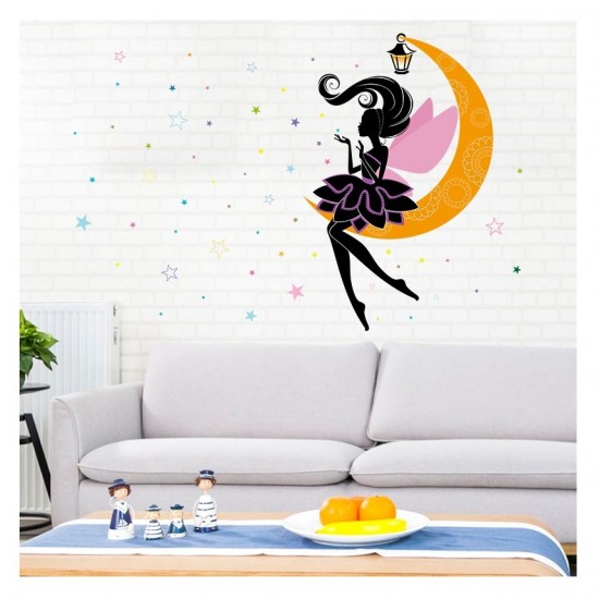 Sticker decorativ, Printesa pe luna, 122 cm, 707STK Sticker decorativ, Printesa pe luna, 122 cm, 707STK