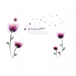 Sticker decorativ, Romantic Flowers, 155 cm, 763STK