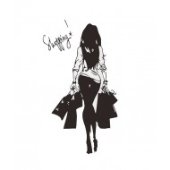 Sticker decorativ, Shopping, 75 cm, 818STK Sticker decorativ, Shopping, 75 cm, 818STK