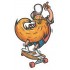 Sticker decorativ, Skateboard, 85 cm, 1079STK