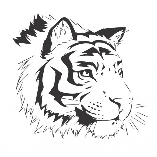 Sticker decorativ, Tigru, 55 cm, 1075STK Sticker decorativ, Tigru, 55 cm, 1075STK