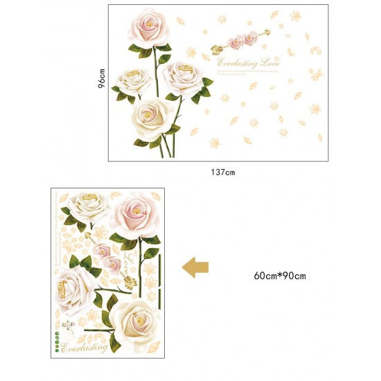 Sticker decorativ, Trandafiri, 137 cm, 789STK