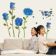 Sticker decorativ, Trandafiri albastrii, 100 cm, 817STK