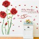 Sticker decorativ, Trandafiri rosii, 190 cm, 780STK