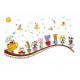 Sticker decorativ, Trenulet cu animale, 130 cm, 800STK
