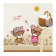 Sticker decorativ, Ursuleti, Flori, 110 cm, 724STK