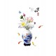 Sticker decorativ, Vaza cu flori, 120 cm, 784STK