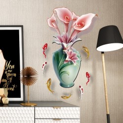 Sticker decorativ, Vaza cu flori, 65 cm, 814STK Sticker decorativ, Vaza cu flori, 65 cm, 814STK