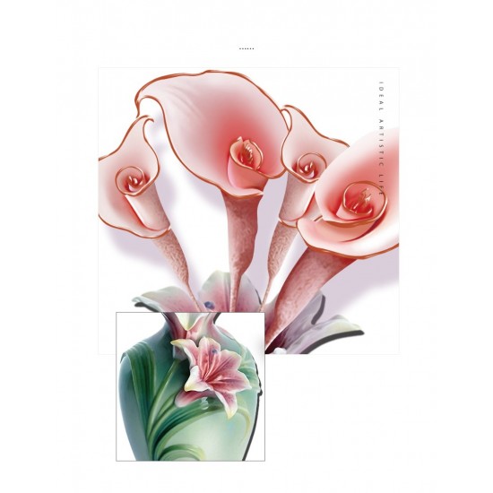 Sticker decorativ, Vaza cu flori, 65 cm, 814STK