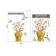 Sticker decorativ, Vaza cu flori, 74 cm, 813STK