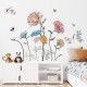 Sticker decorativ cu Flori colorate, 120 cm, 1134STK
