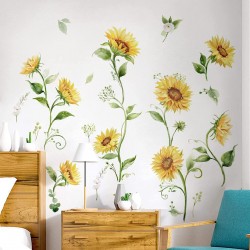 Sticker decorativ cu Flori galbene, 120 cm, 1131STK Sticker decorativ cu Flori galbene, 120 cm, 1131STK