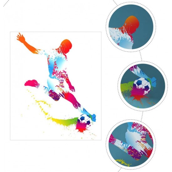 Sticker decorativ cu Fotbal, 80 cm, 1128STK