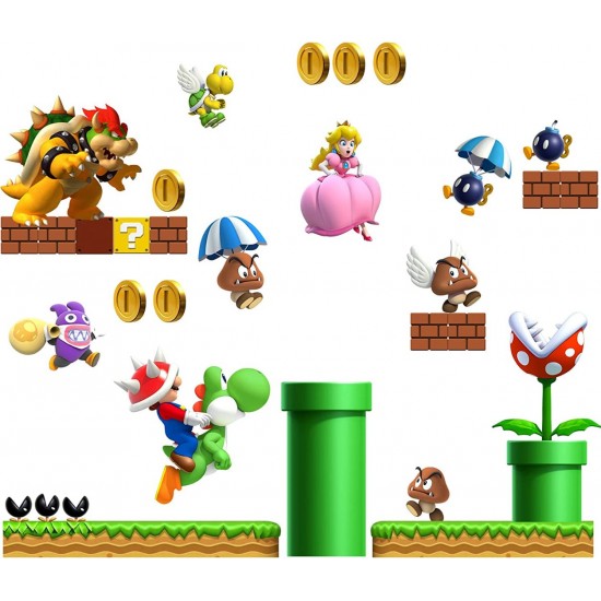 Sticker decorativ cu Mario, 110 cm, 1101STK Sticker decorativ cu Mario, 110 cm, 1101STK