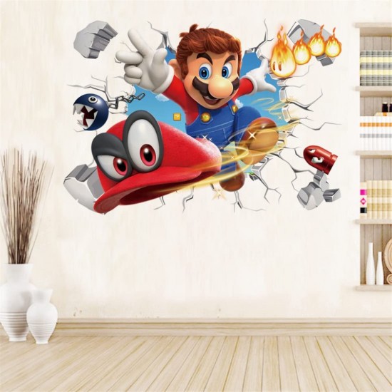 Sticker decorativ cu Mario, 70 cm, 1105STK Sticker decorativ cu Mario, 70 cm, 1105STK