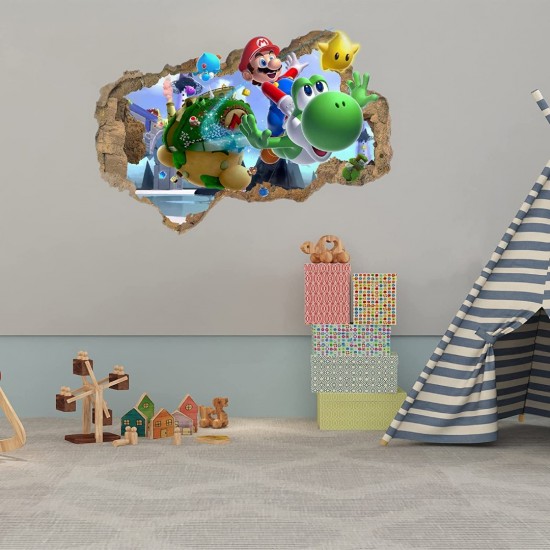 Sticker decorativ cu Mario, 70 cm, 1108STK