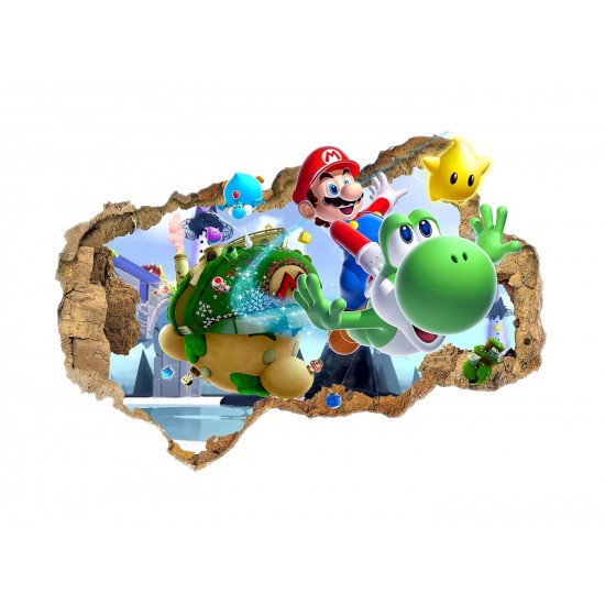 Sticker decorativ cu Mario, 70 cm, 1108STK