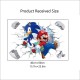 Sticker decorativ cu Mario si Sonic, 60 cm, 1100STK