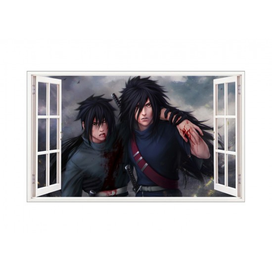 Sticker decorativ, fereastra 3D,  Naruto, 85 cm, 1028STK
