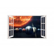 Sticker decorativ, fereastra 3D, Planeta, 85 cm, 1037STK Sticker decorativ, fereastra 3D, Planeta, 85 cm, 1037STK
