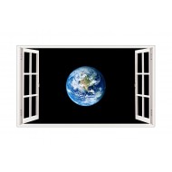 Sticker decorativ, fereastra 3D, Planeta, 85 cm, 1038STK Sticker decorativ, fereastra 3D, Planeta, 85 cm, 1038STK