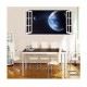 Sticker decorativ, fereastra 3D,  Planeta, 85 cm, 1039STK