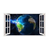 Sticker decorativ, fereastra 3D, Planeta, 85 cm, 1040STK Sticker decorativ, fereastra 3D, Planeta, 85 cm, 1040STK