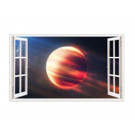 Sticker decorativ, fereastra 3D, Planeta, 85 cm, 1041STK Sticker decorativ, fereastra 3D, Planeta, 85 cm, 1041STK