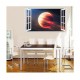 Sticker decorativ, fereastra 3D,  Planeta, 85 cm, 1041STK