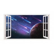 Sticker decorativ, fereastra 3D, Planeta, 85 cm, 1045STK Sticker decorativ, fereastra 3D, Planeta, 85 cm, 1045STK
