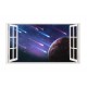 Sticker decorativ, fereastra 3D,  Planeta, 85 cm, 1045STK