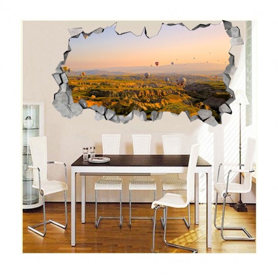 Sticker decorativ, gaura in perete 3D,  Baloane, 85 cm, 173STK-1