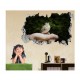 Sticker decorativ, gaura in perete 3D,  Bird, 85 cm, 184STK-1