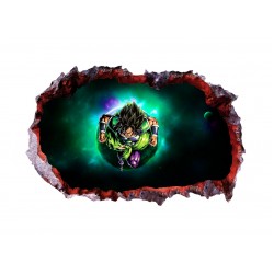 Sticker decorativ, gaura in perete 3D,  Dragon Ball, 85 cm, 1023STK-1