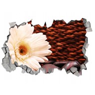 Sticker decorativ, gaura in perete 3D,  Floare, 85 cm, 183STK-1