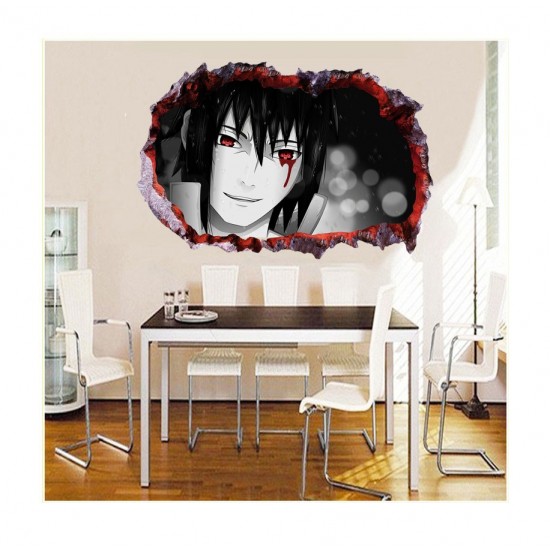 Sticker decorativ, gaura in perete 3D,  Naruto, 85 cm, 1030STK